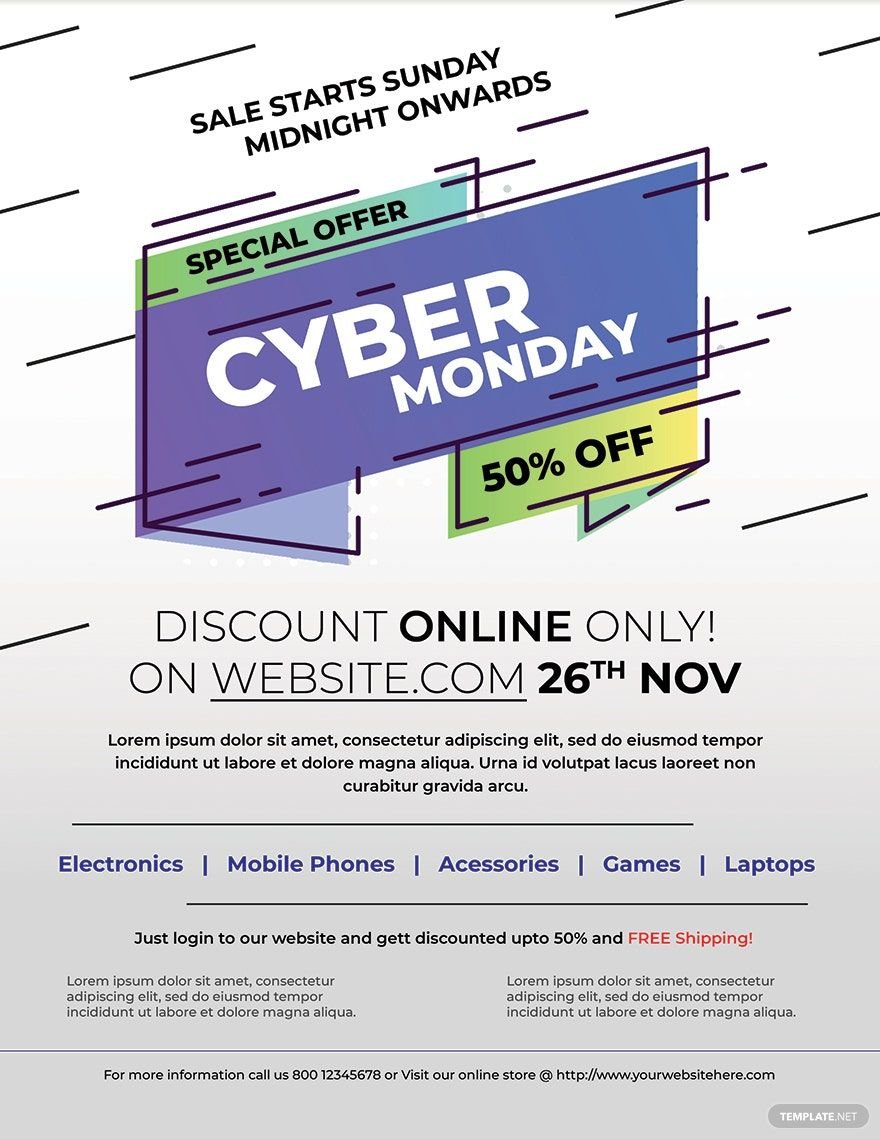 Cyber Monday Offer Flyer Template