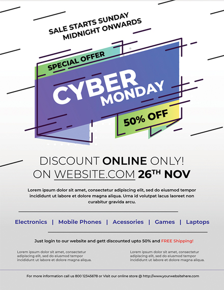 Cyber Monday Offer Flyer Template