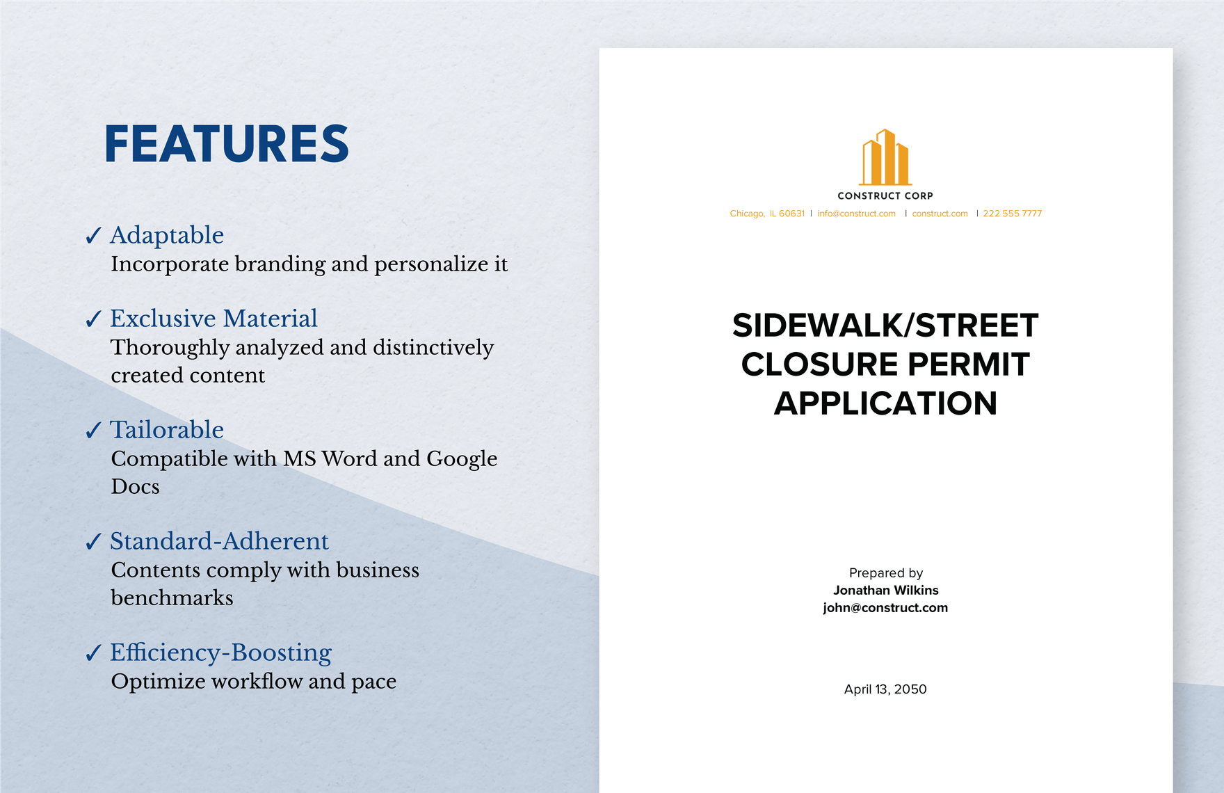 Sidewalk/Street Closure Permit Application