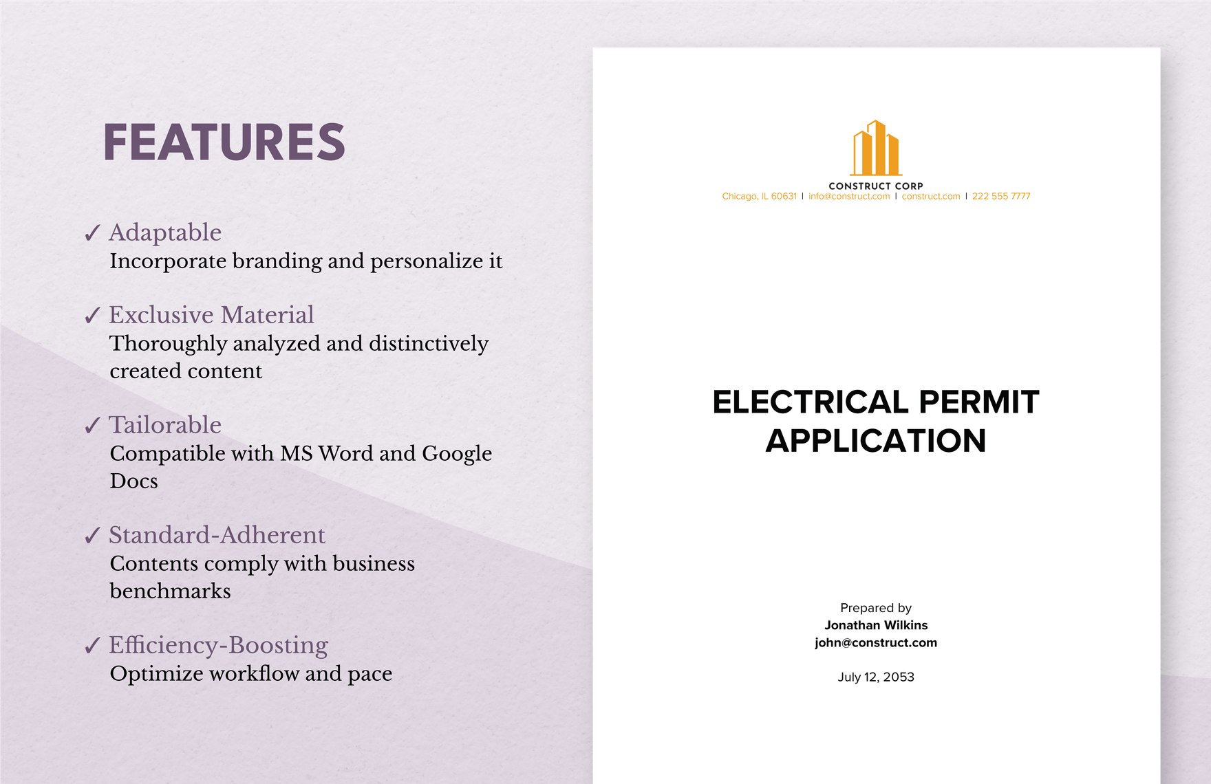  Electrical Permit Application Template