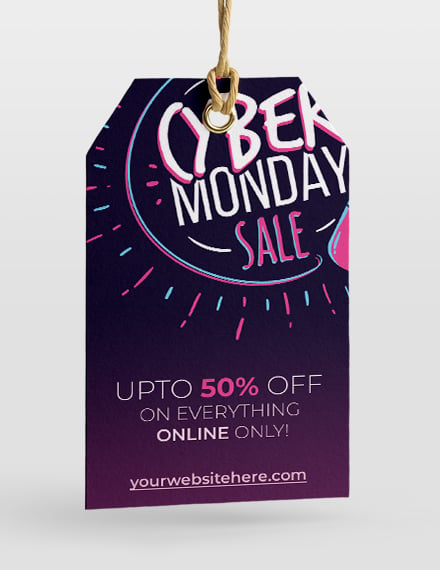 Cyber Monday Sale Tag Template