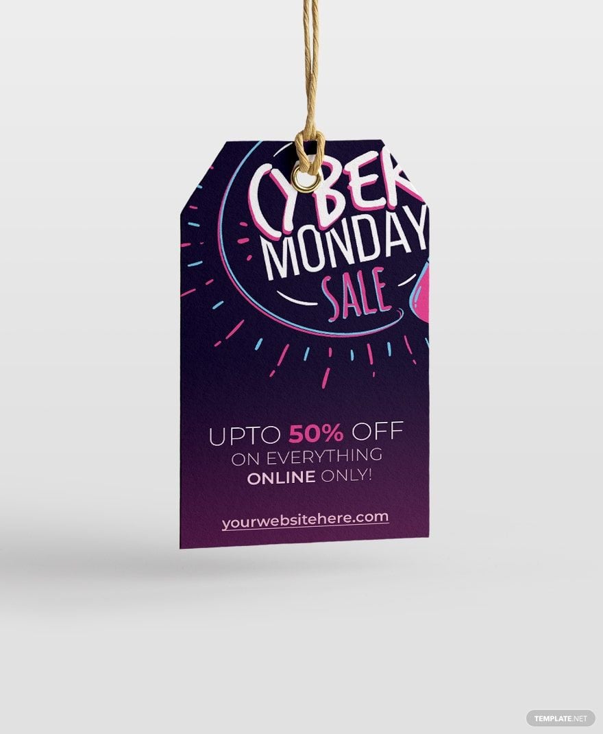Cyber Monday Sale Tag Template