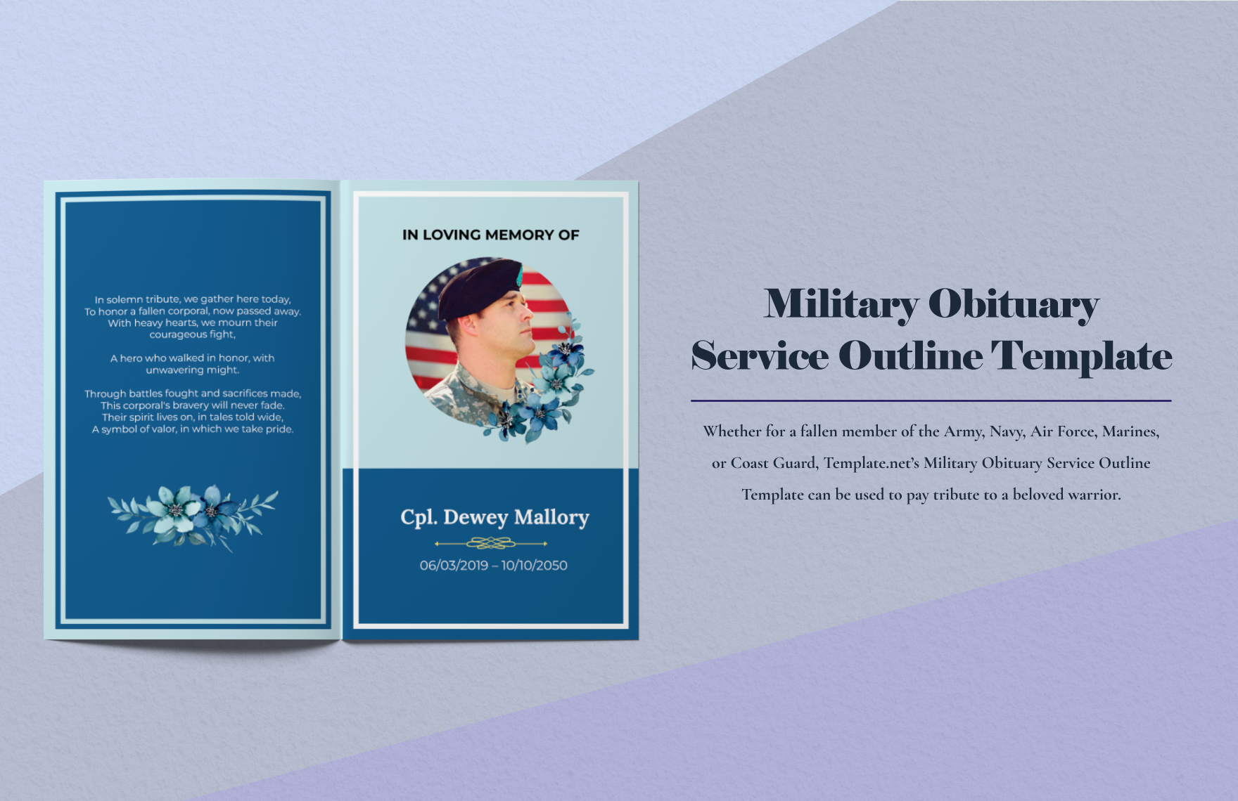 Military Obituary Service Outline Template