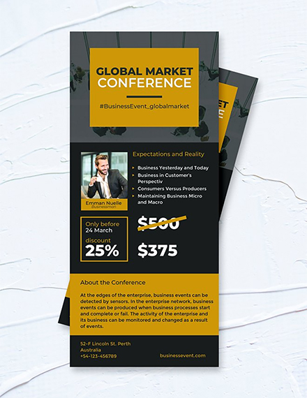 Free Corporate Event Rack Card Template