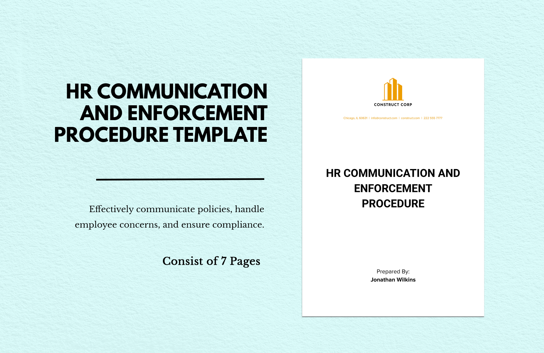 HR Communication and Enforcement Procedure in Word, Google Docs
