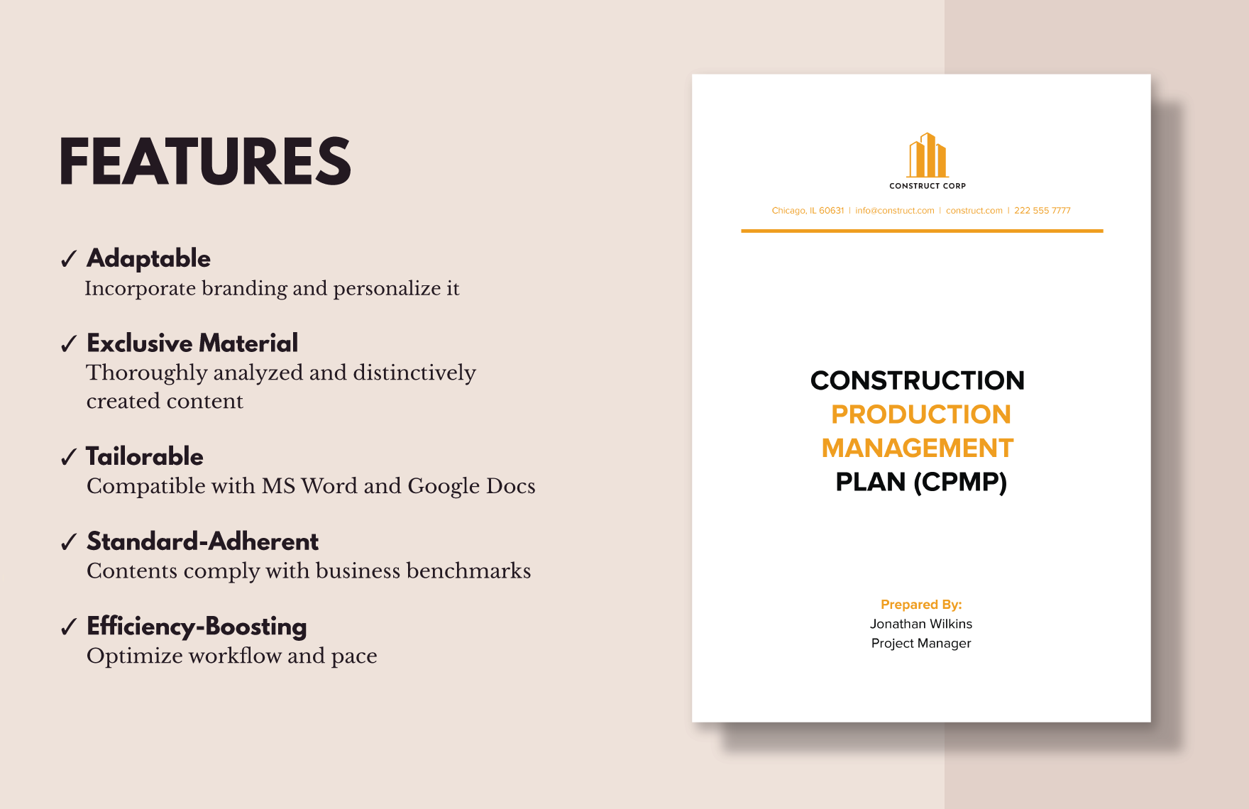 Construction Production Management Plan (CPMP)