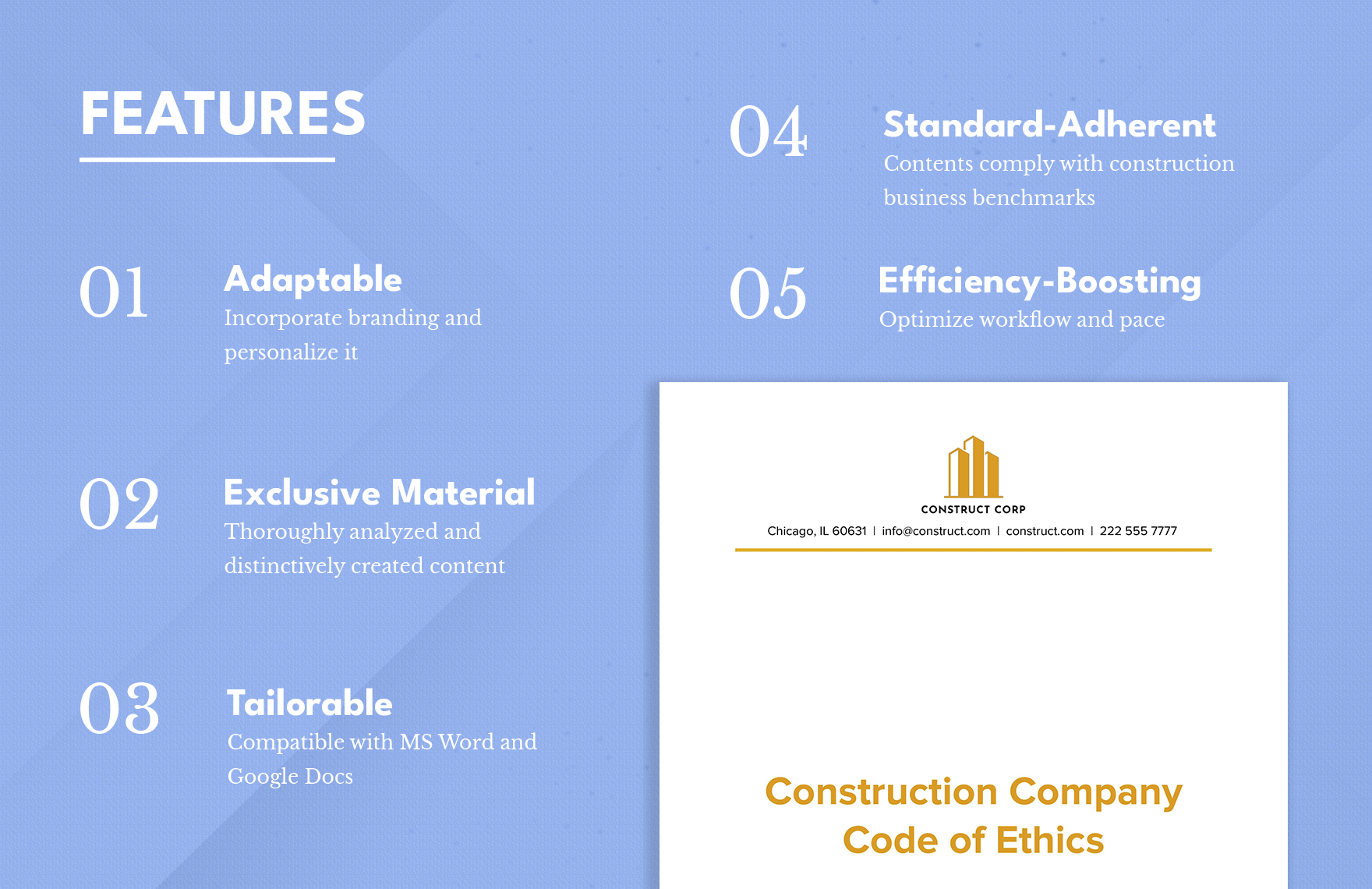 Construction Code of Ethics