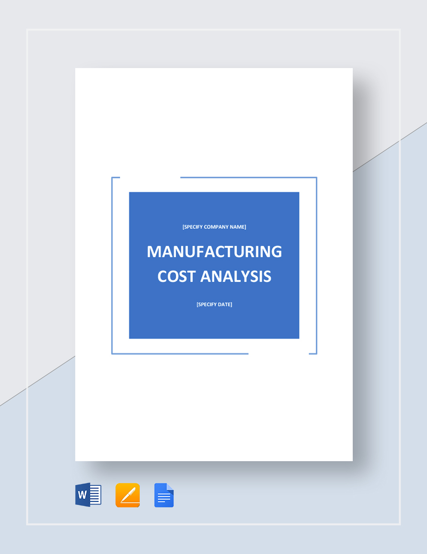 Manufacturing Cost Analysis Template