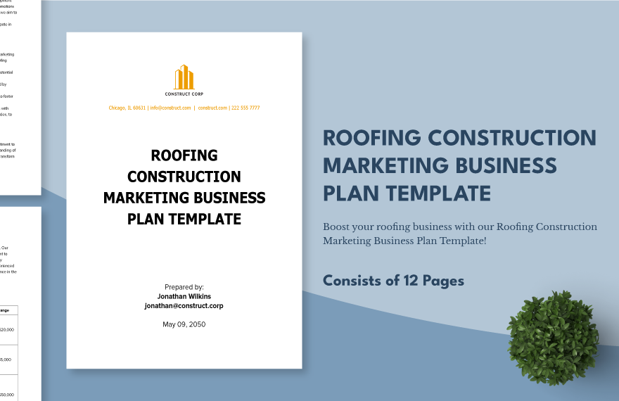 Roofing Construction Marketing Business Plan Template