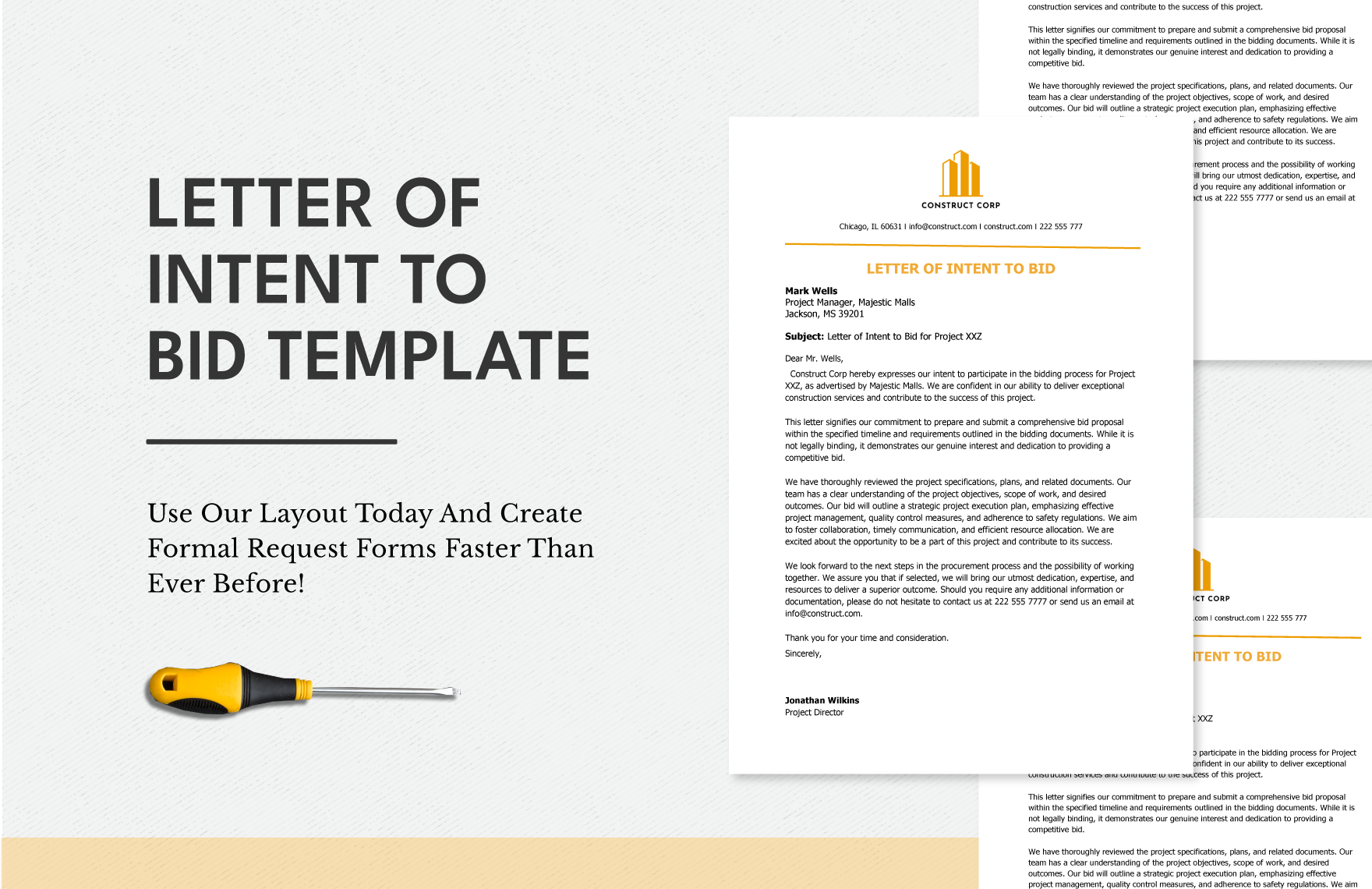 Letter of Intent to Bid Template