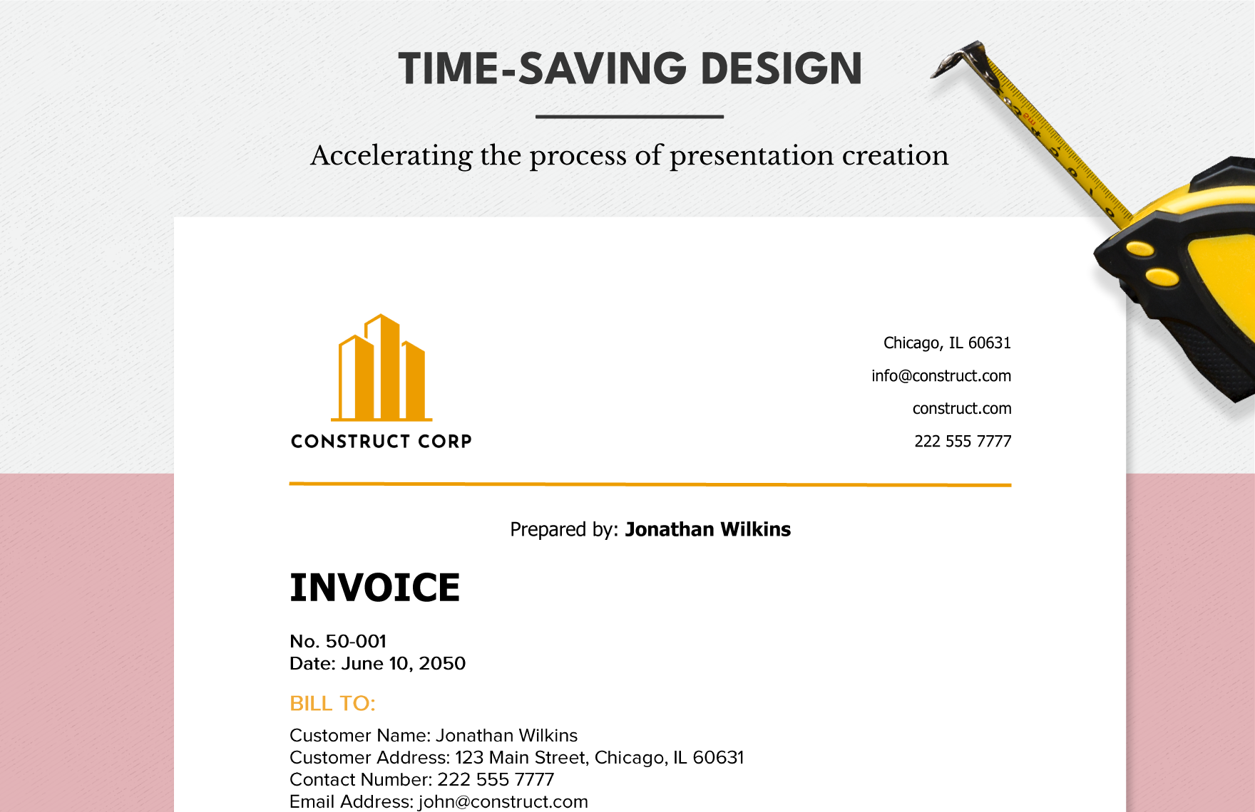 Construction Supplier Invoice Template