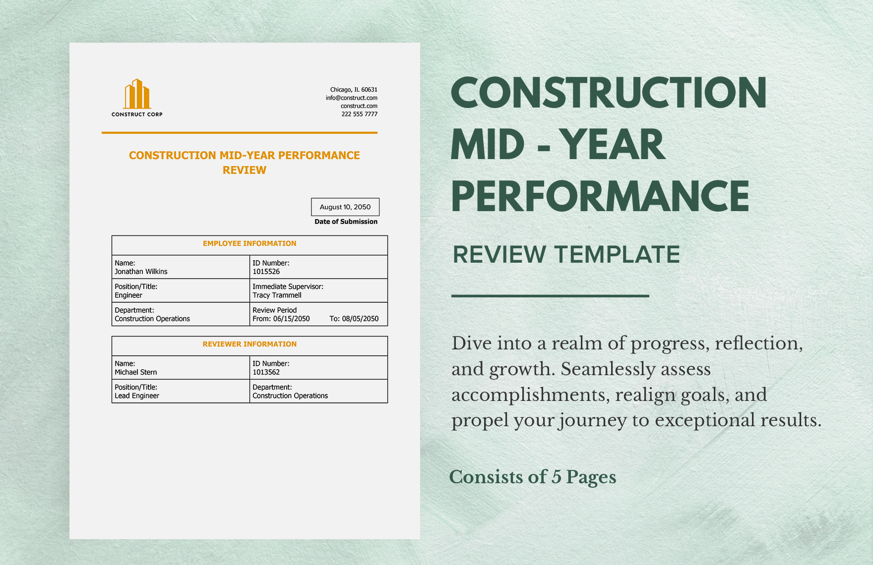 Construction Mid-Year Performance Review Template