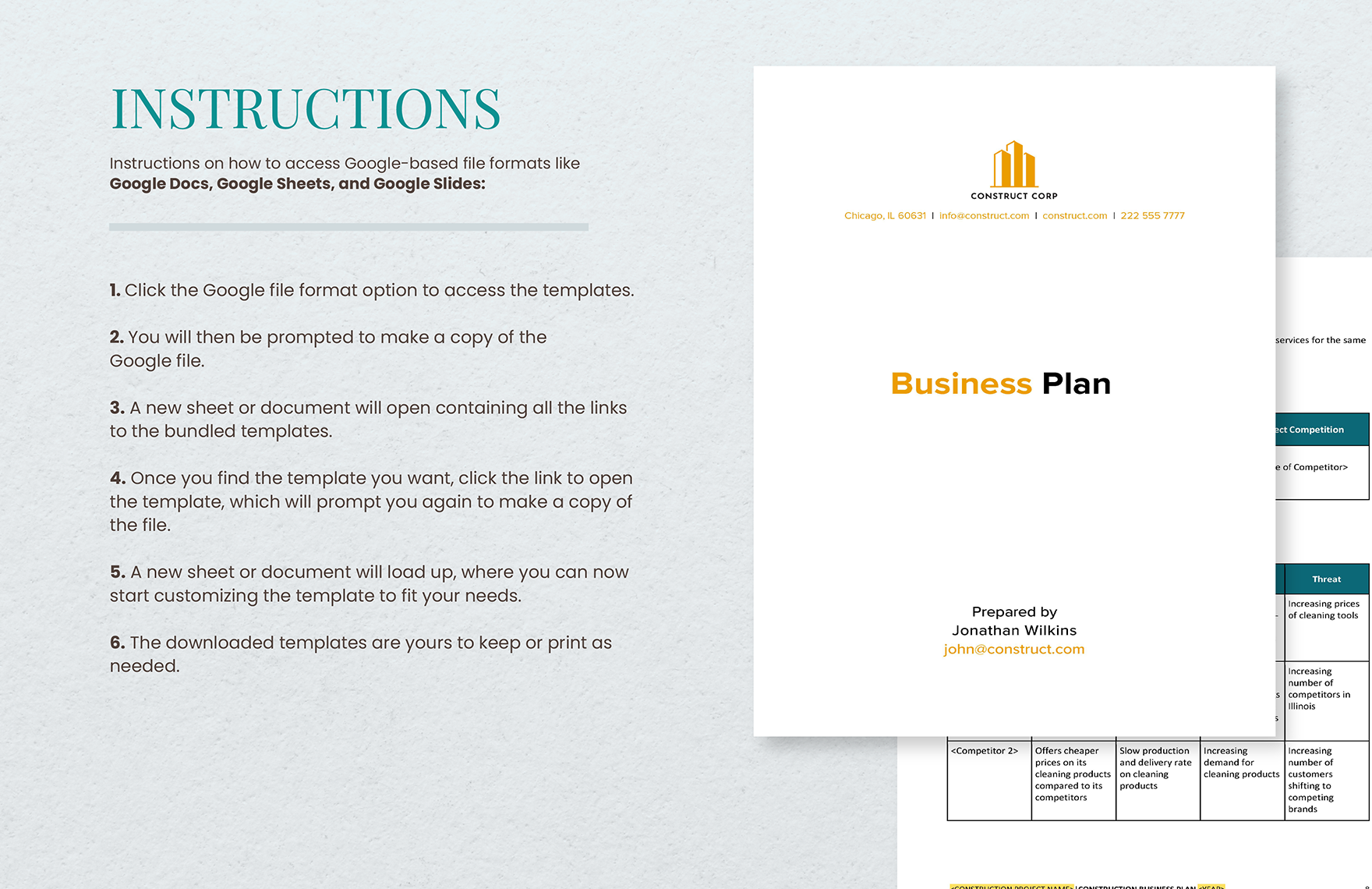 20 Construction Business Continuity Plan Bundle
