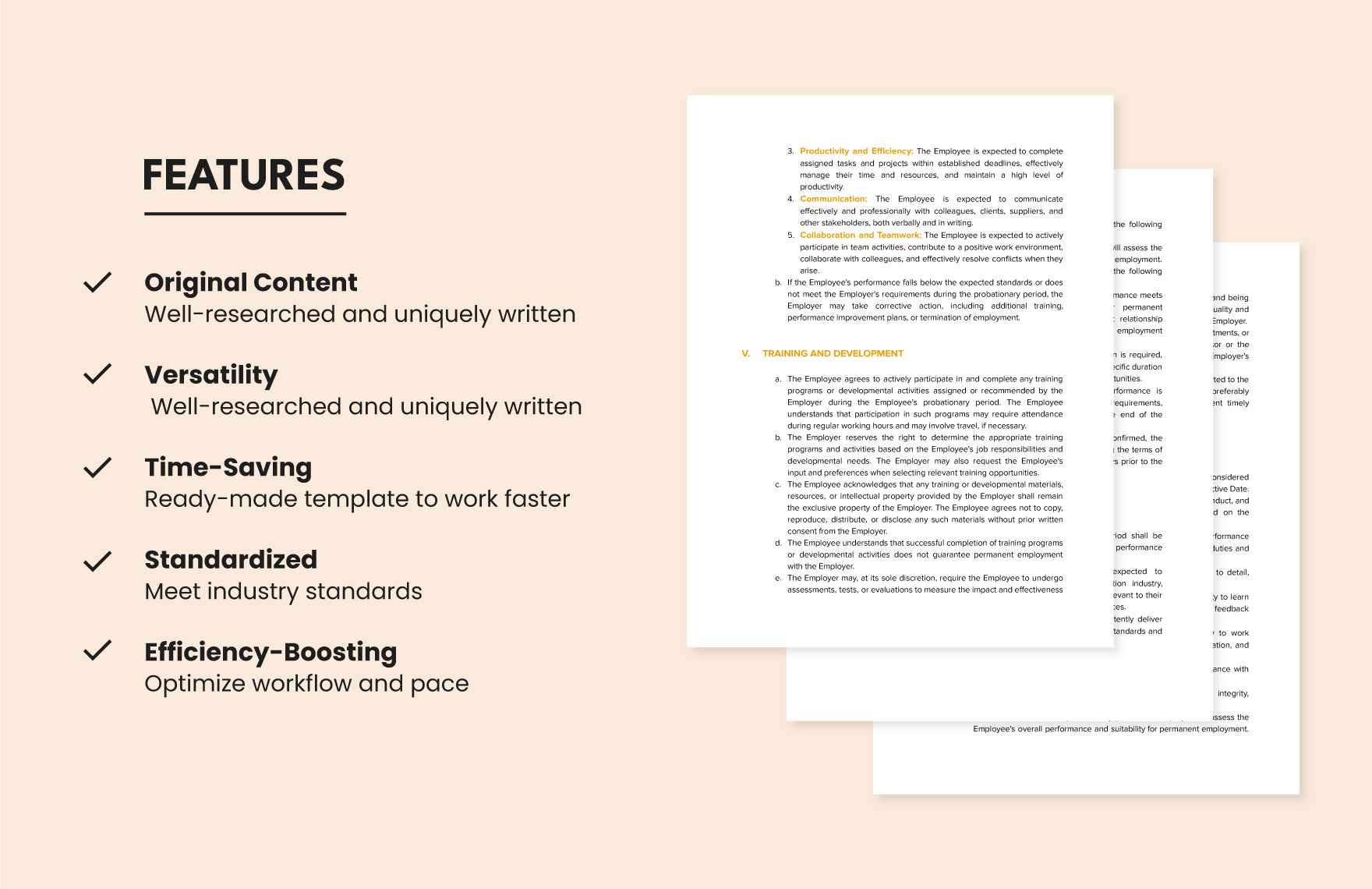 Construction Probationary Employment Contract Template