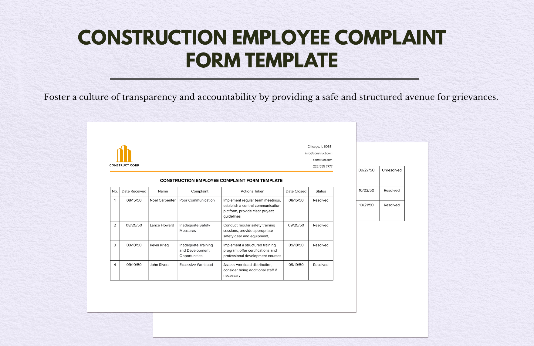 Editable Complaint Form Templates In Word To Download