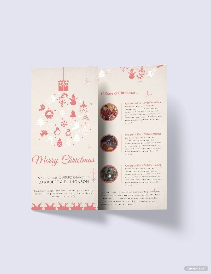 Christmas Tri-Fold Brochure Template
