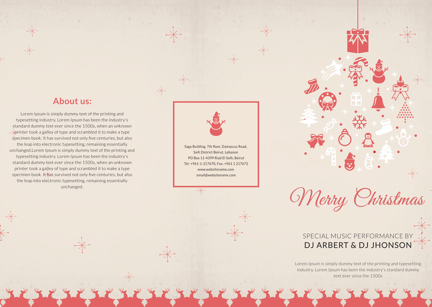 Christmas Tri-Fold Brochure Template