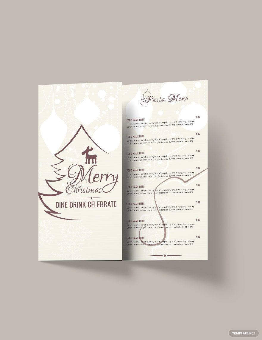 Christmas Restaurant Menu Brochure 