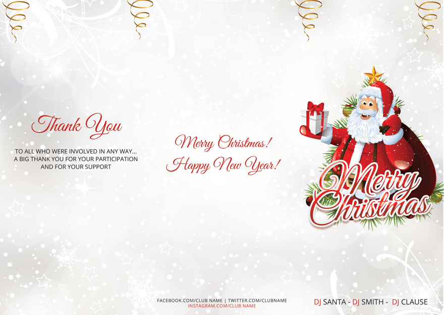 Simple Christmas TriFold Brochure Template