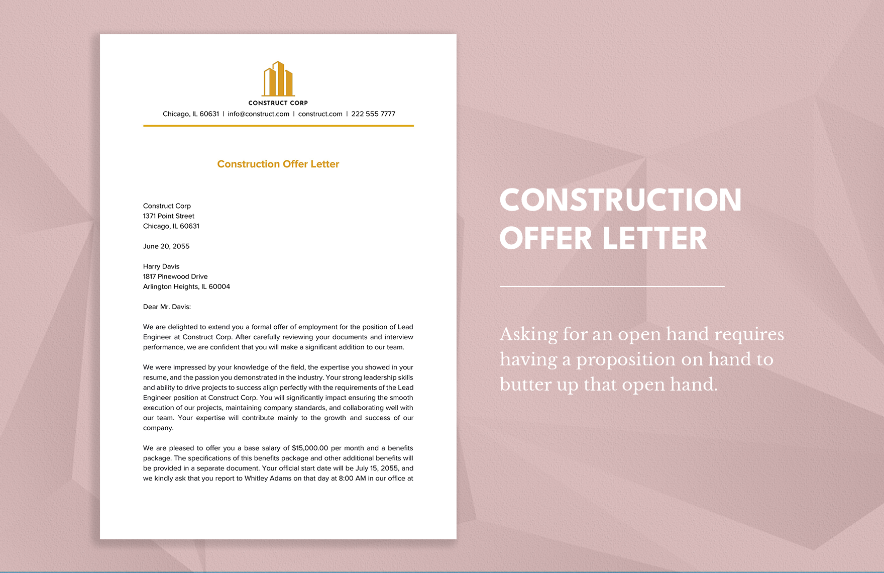 Construction Offer Letter