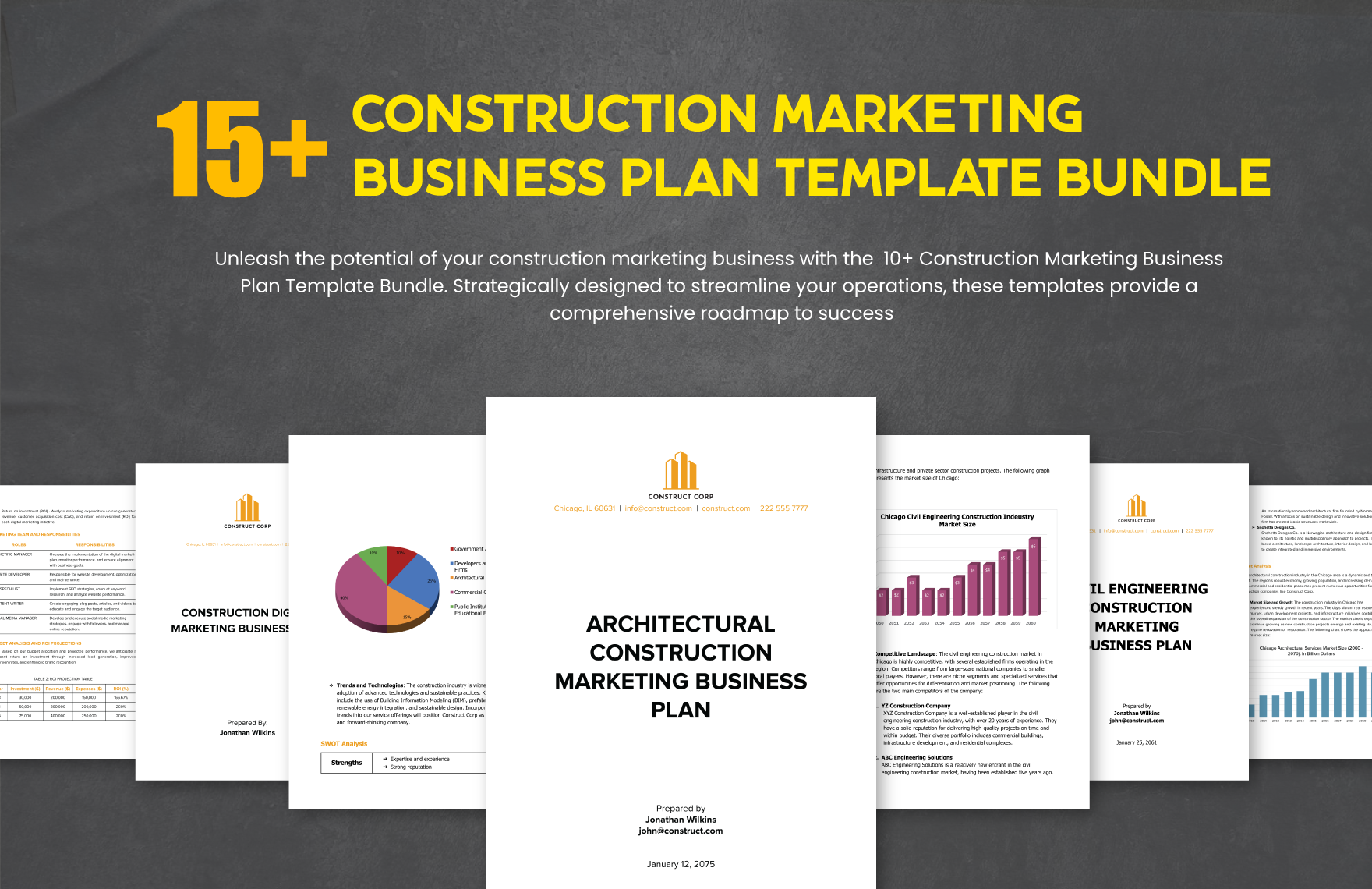 15+ Construction Marketing Business Plan Template Bundle