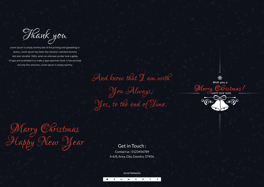 Chalkboard Christmas TriFold Brochure Template download