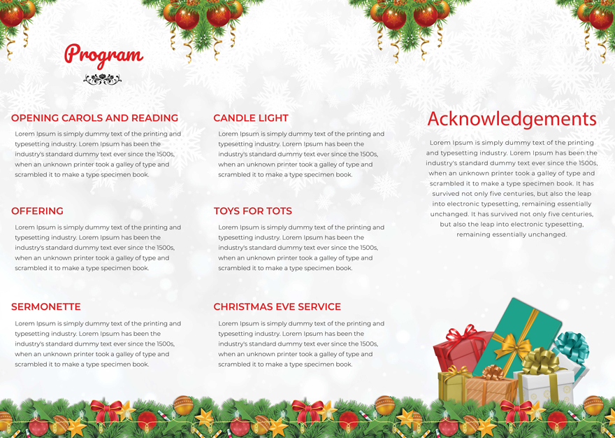Christmas Party TriFold Brochure Template download