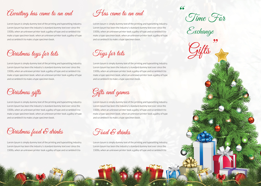 Merry Christmas TriFold Brochure Template download