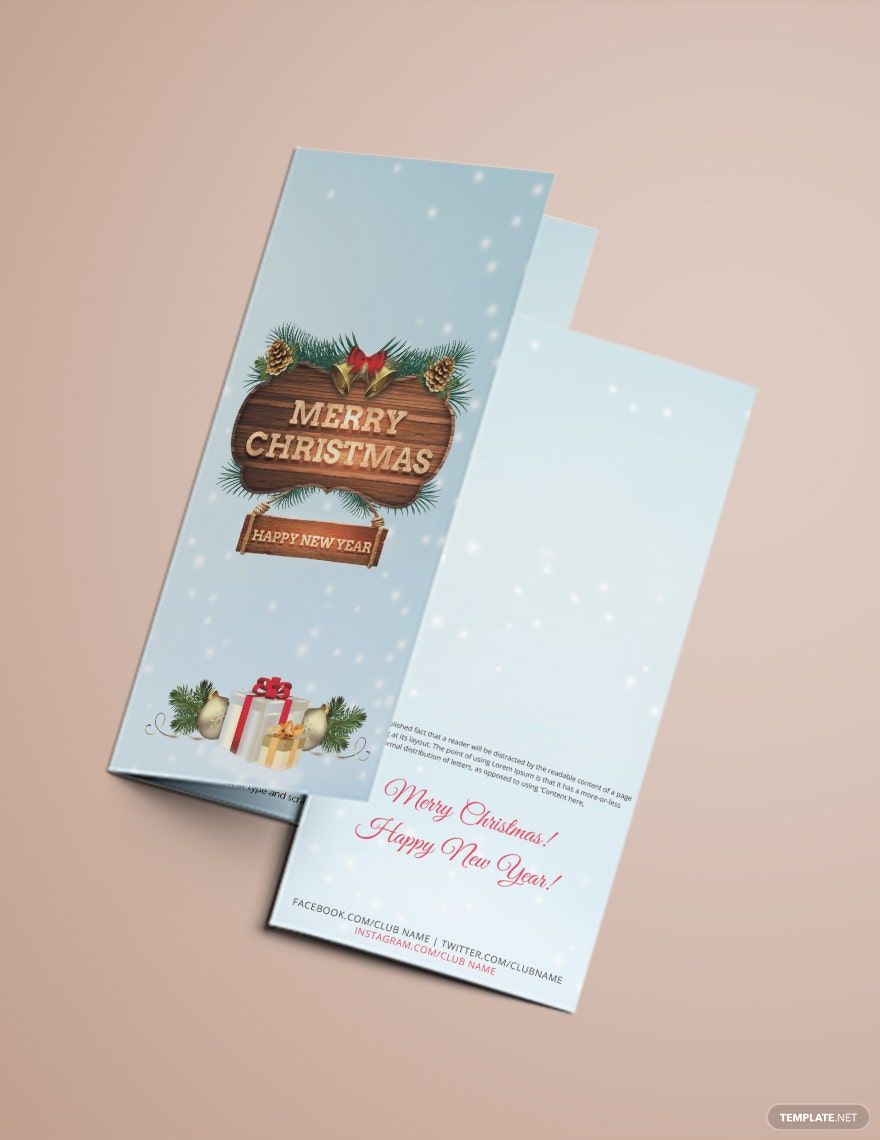 Christmas Event Tri-Fold Brochure Template