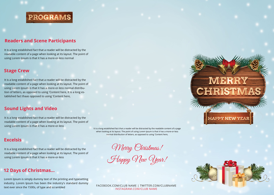 Christmas Event TriFold Brochure Template