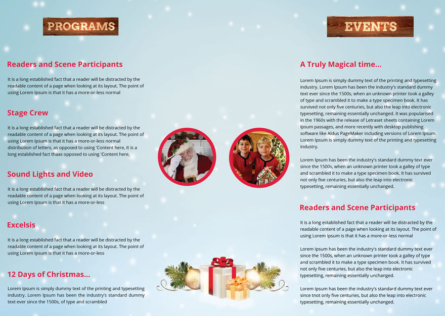 Christmas Event TriFold Brochure Template download