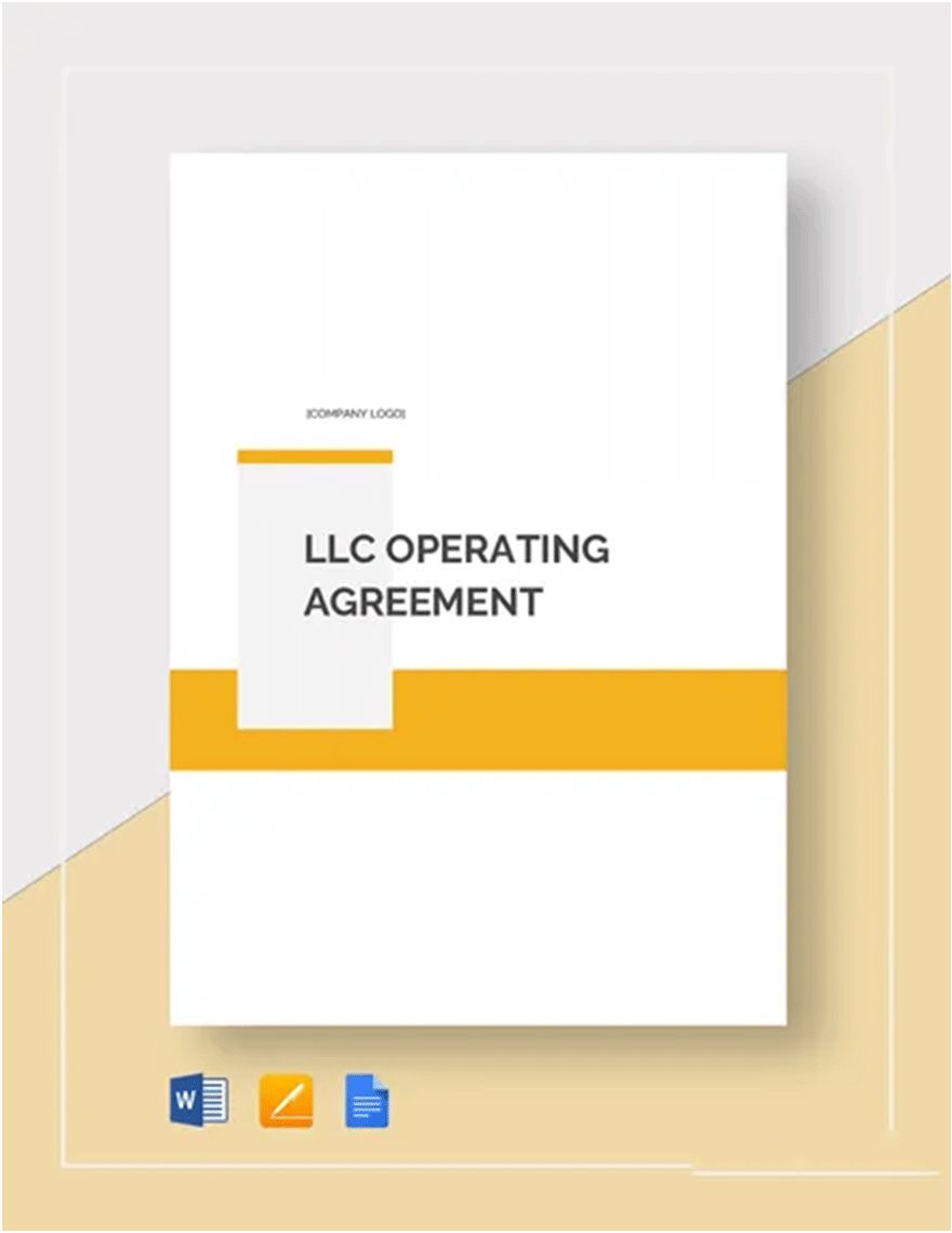 LLC Operating Agreement Template in Word, Google Docs, Apple Pages