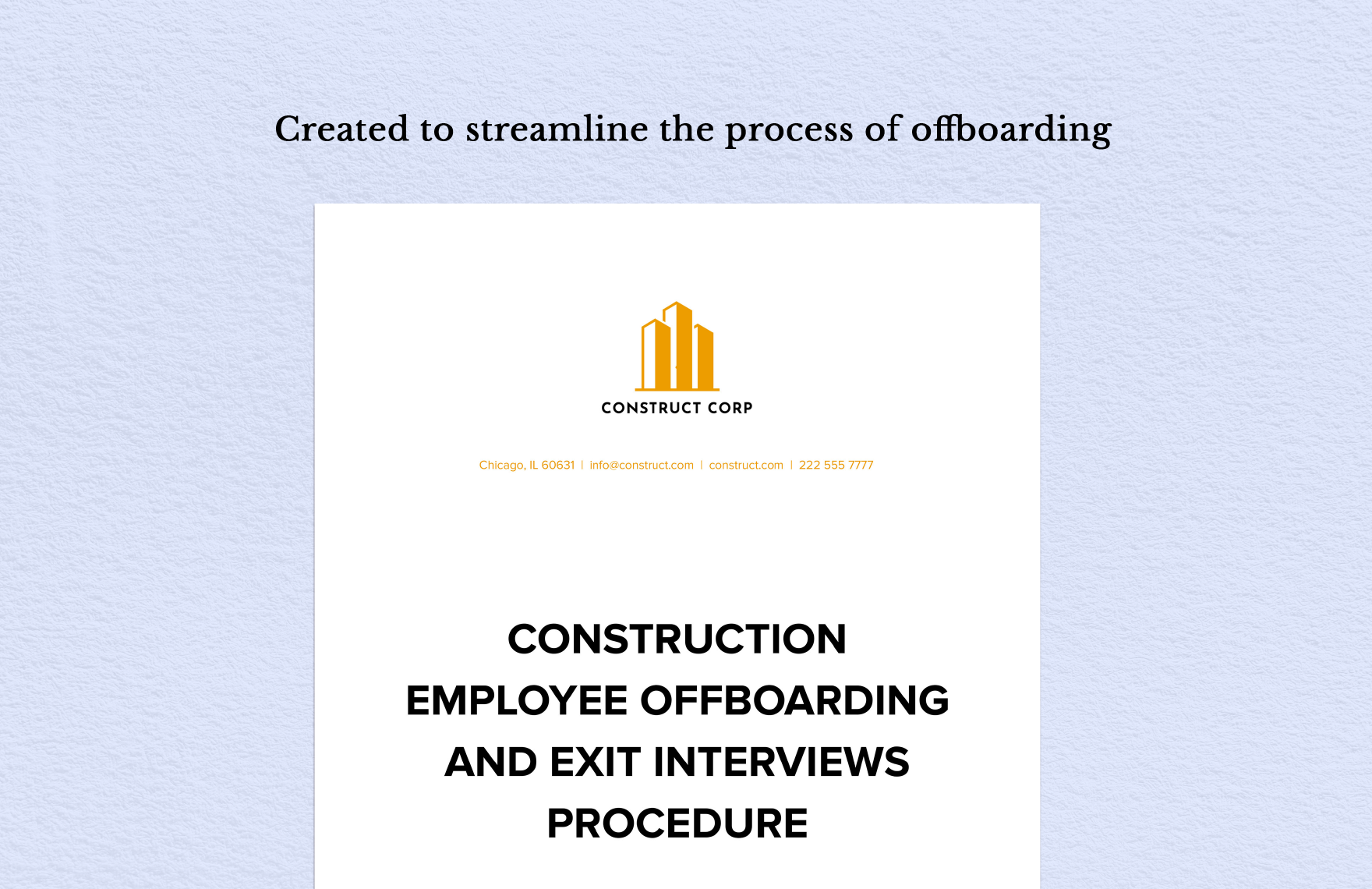 Construction Employee Offboarding and Exit Interviews Procedure