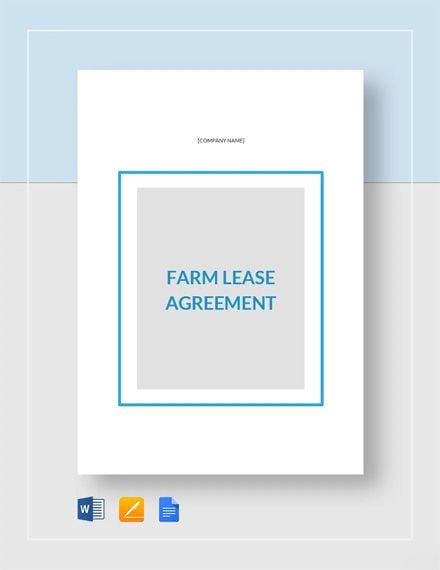 Farm Lease Agreement Template