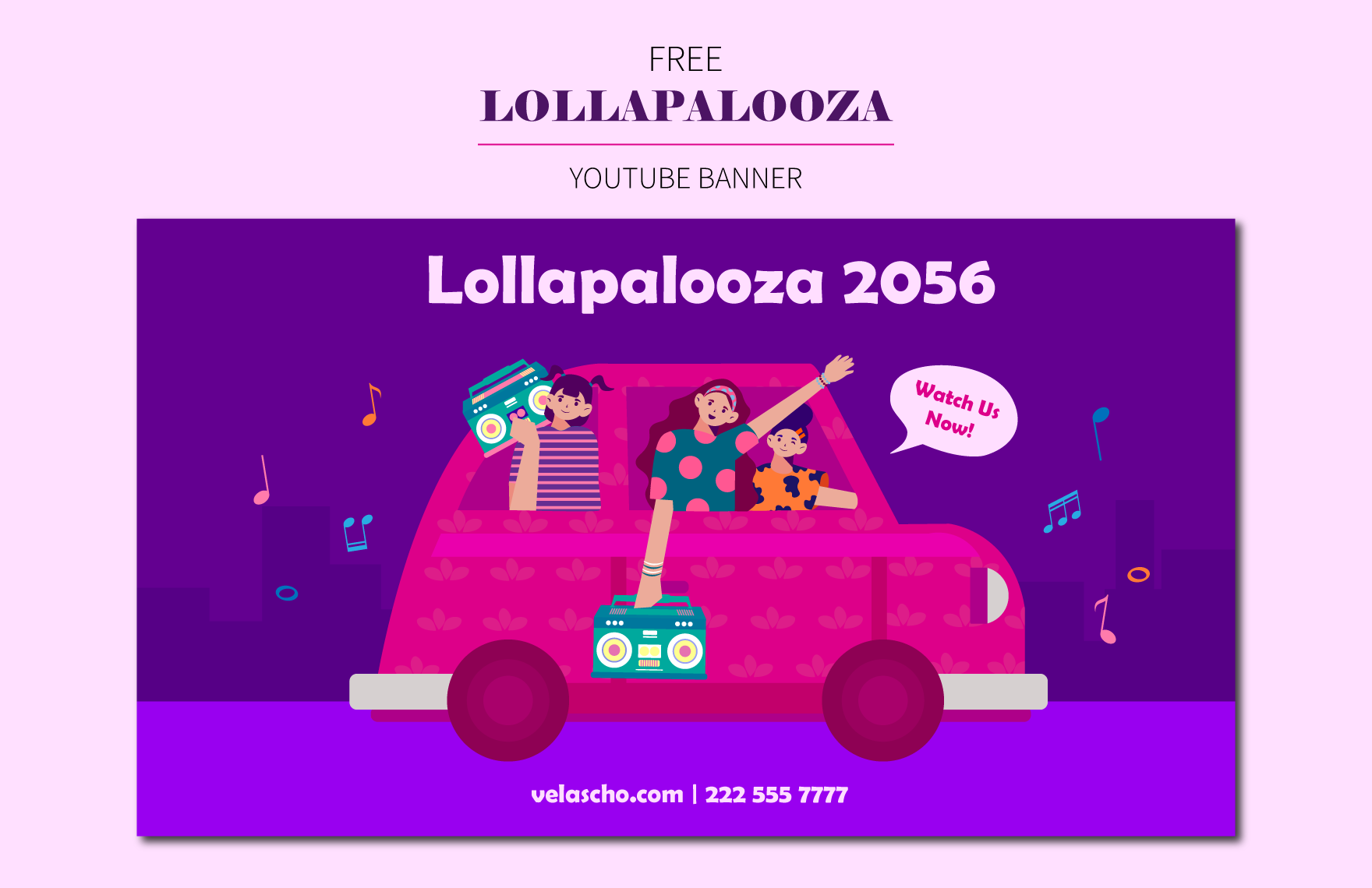 Lollapalooza Youtube Banner