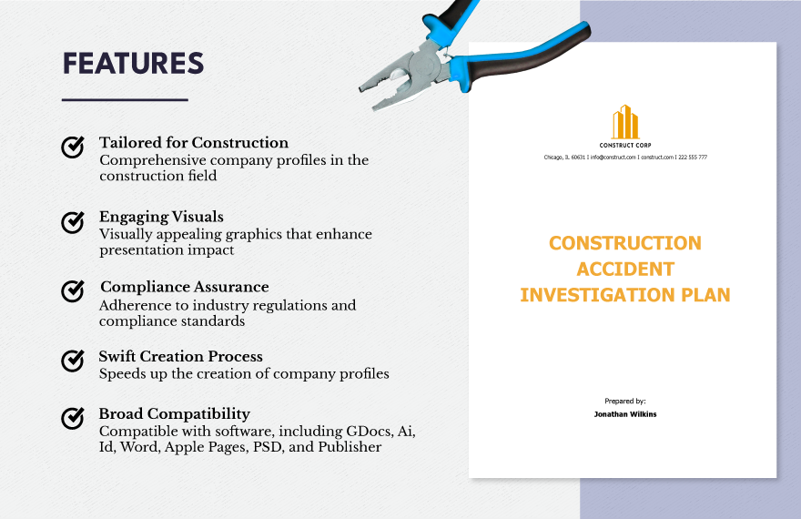 Construction Accident Investigation Plan Template