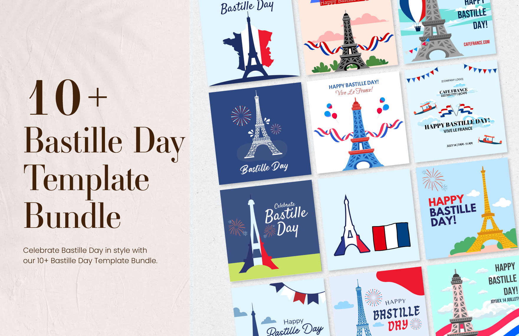 Free 10+ Bastille Day Template Bundle in Illustrator, PSD, EPS, SVG, PNG, JPEG