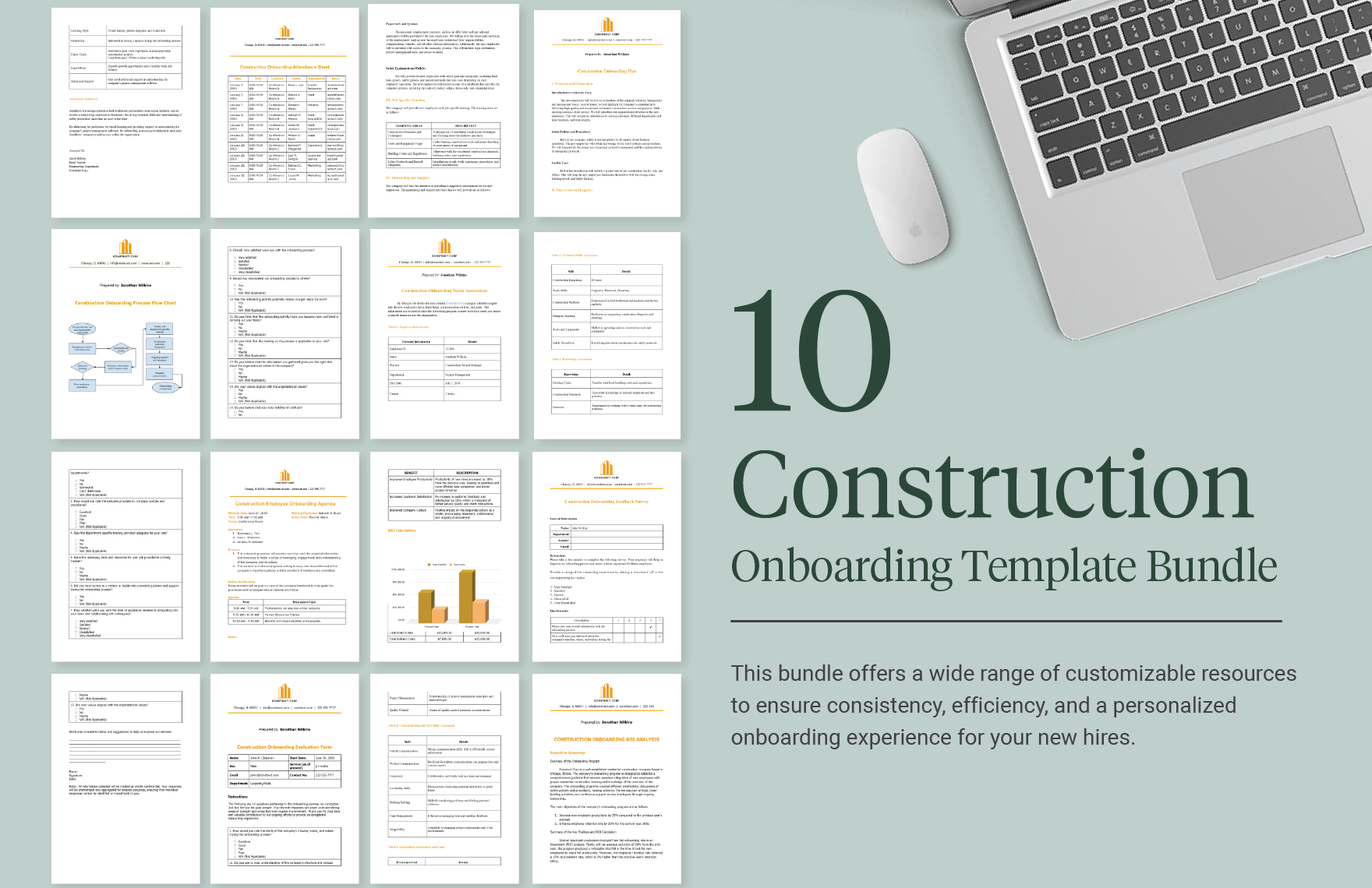 10 Construction Onboarding Template Bundle in Word, Google Docs