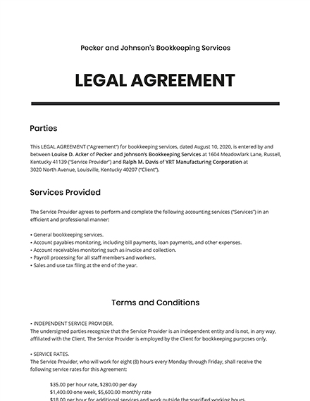 Legal Agreement