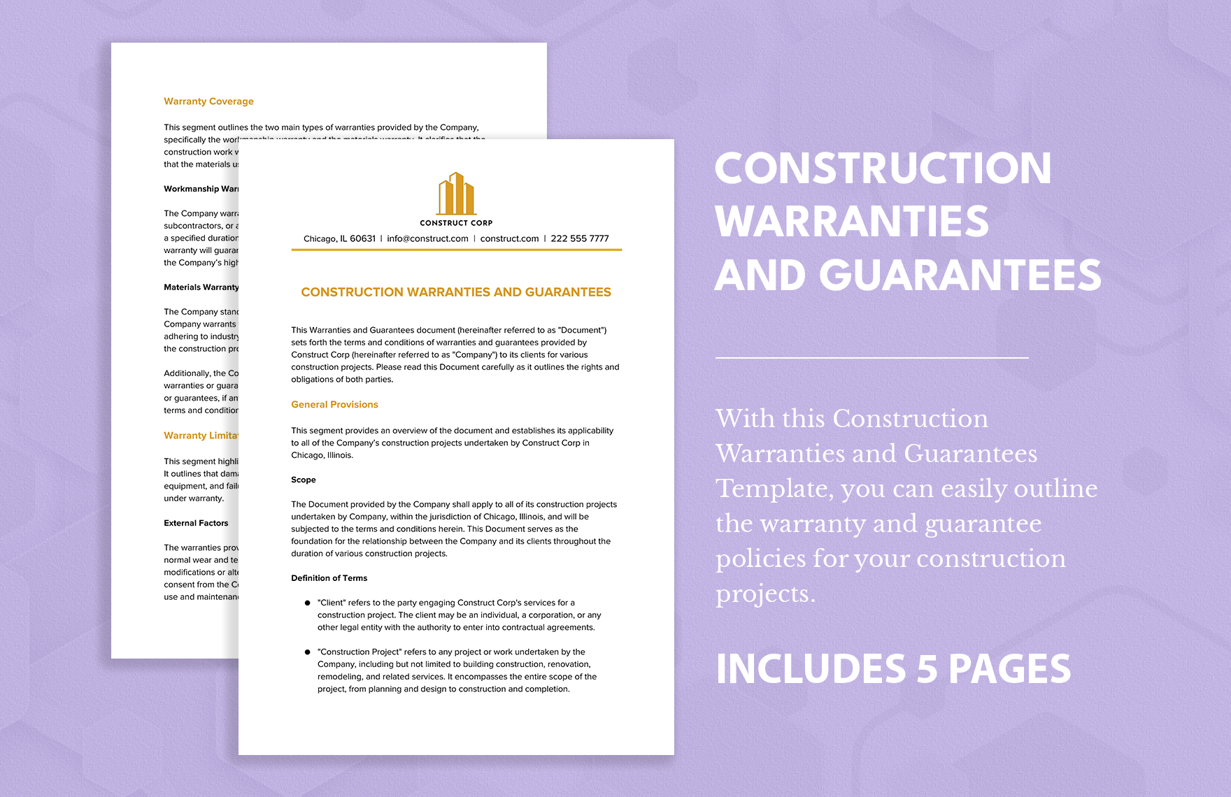 Construction Warranties and Guarantees