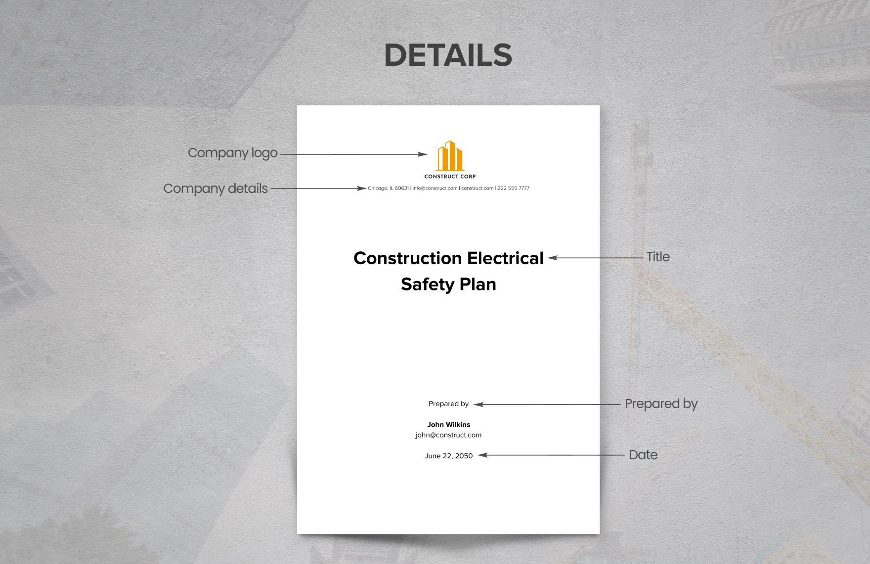 Construction Electrical Safety Plan Template