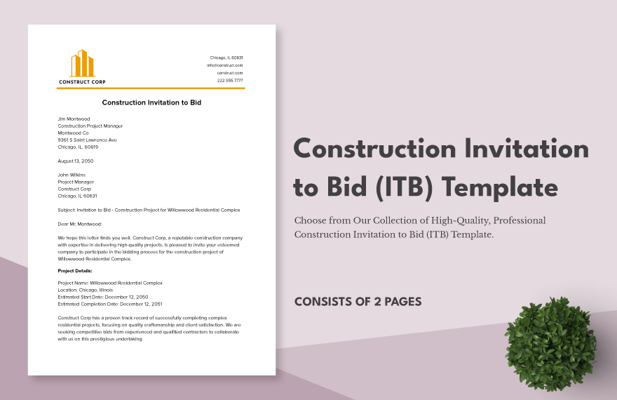 Sample Invitation To Bid Construction at vandavinablog Blog