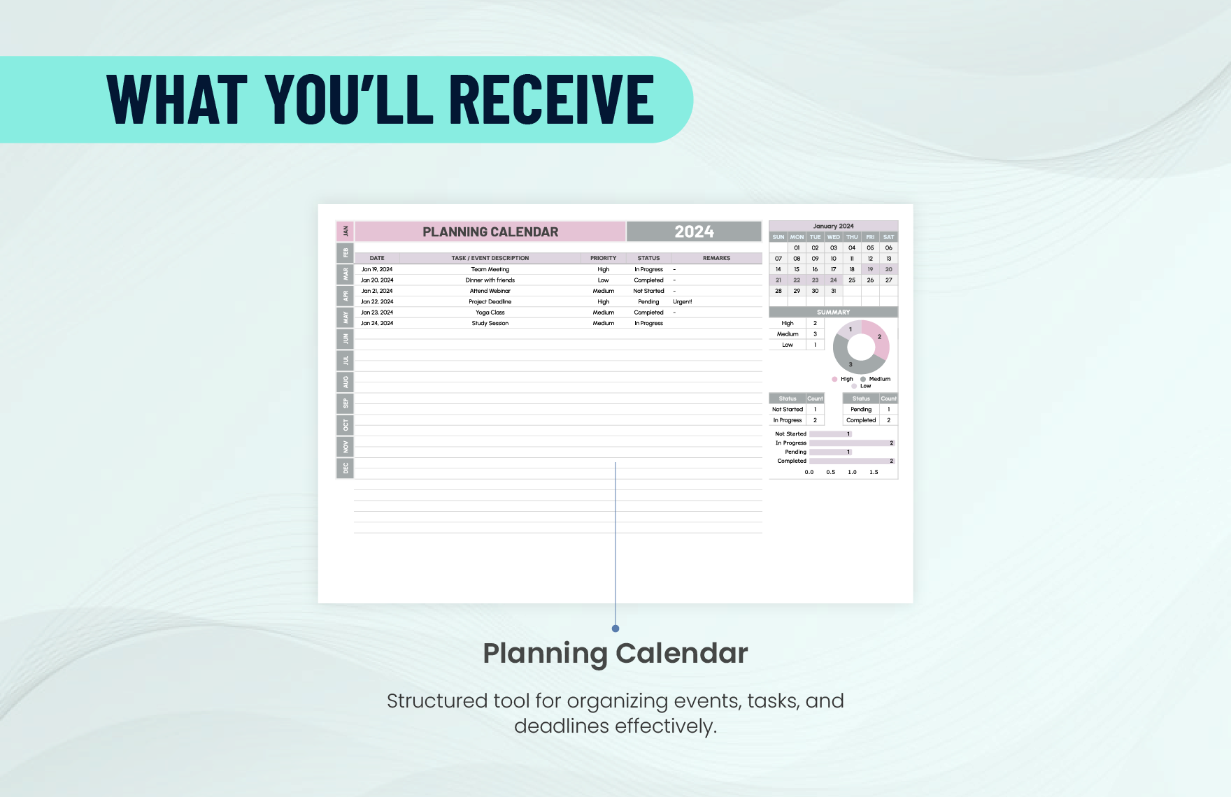 Planning Calendar Template