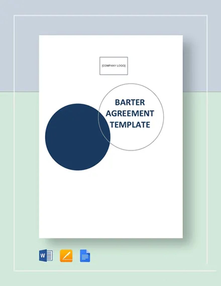 Barter Agreement Template in Word, Google Docs, Apple Pages