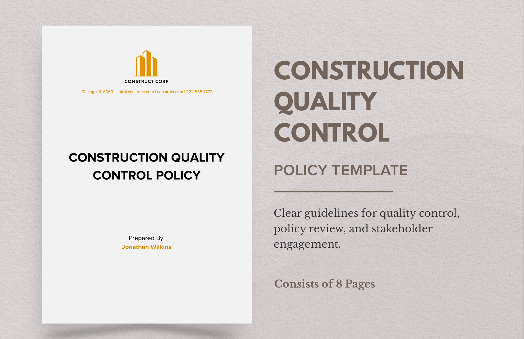 Construction Quality Control Policy Template