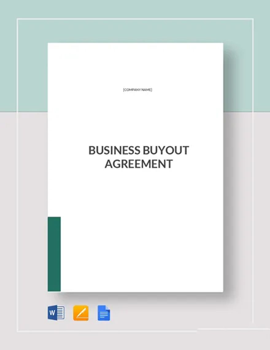 Business Buyout Agreement Template in Word, Google Docs, Apple Pages