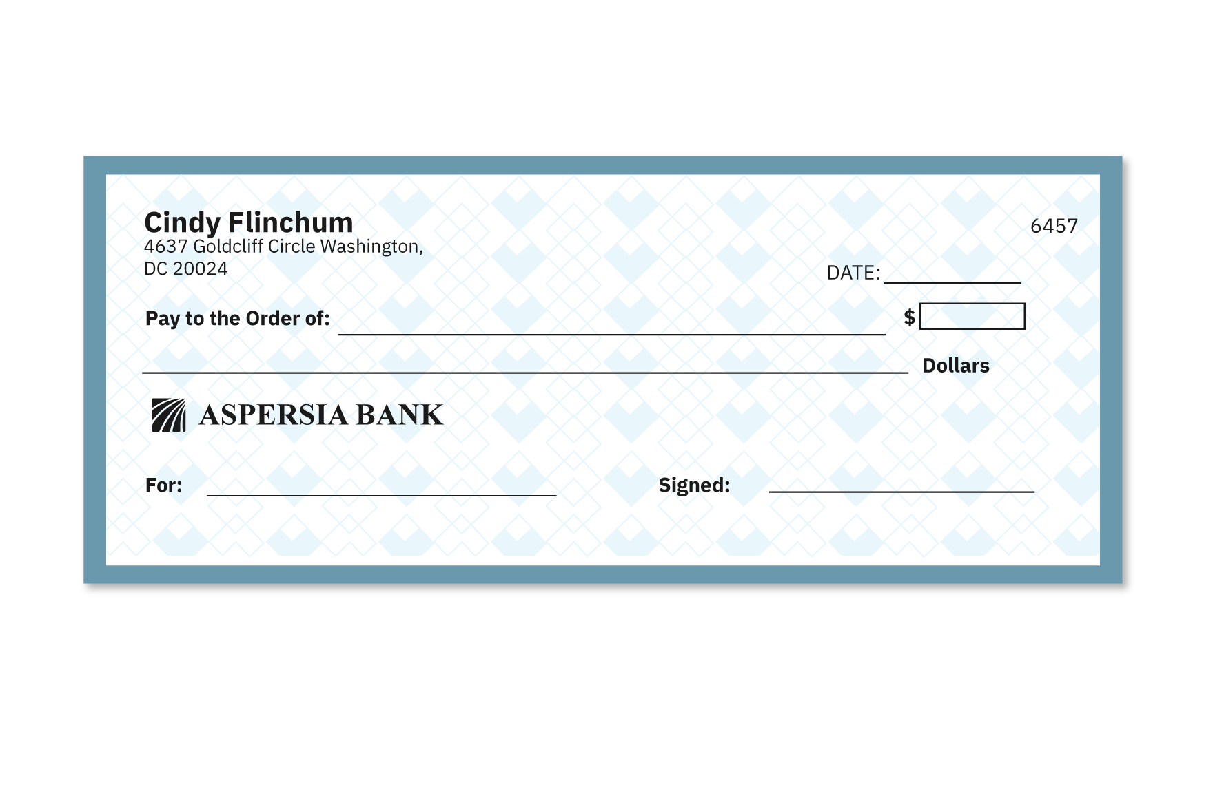 Bank Cashier Blank Cheque Free Vector