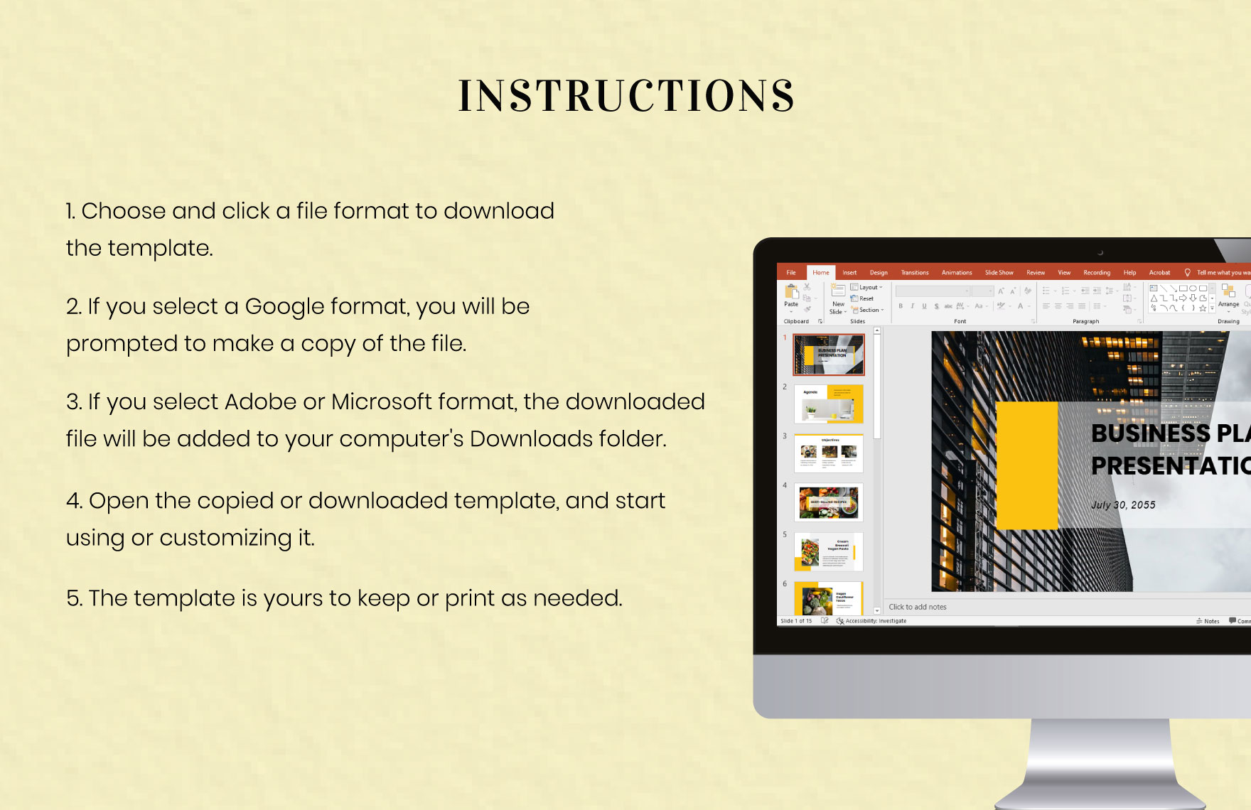 Free Business Plan PowerPoint Presentation Template to Edit Online Free Business Plan PowerPoint Presentation Template to Edit Online