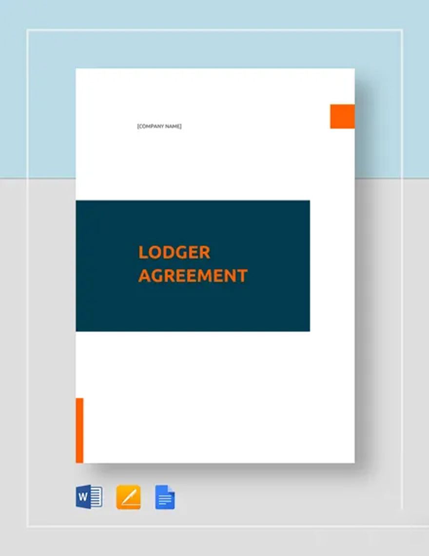 Lodger Agreement Template in Word, Google Docs, Apple Pages