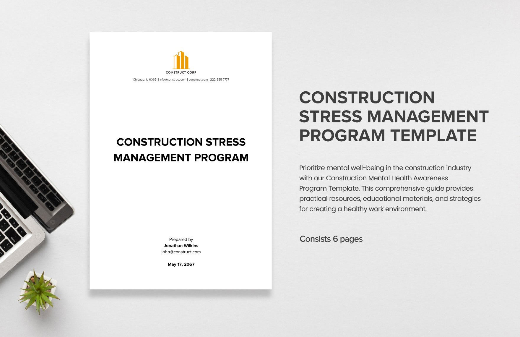 Construction Stress Management Program Template